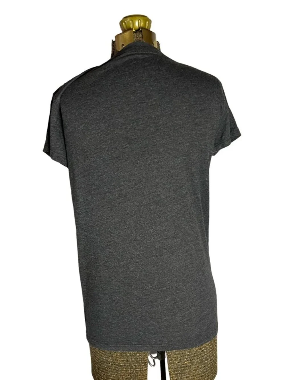 Ohio State Buckeyes Womens T-Shirt L J. America Gray Red Short Sleeve - Picture 3 of 6
